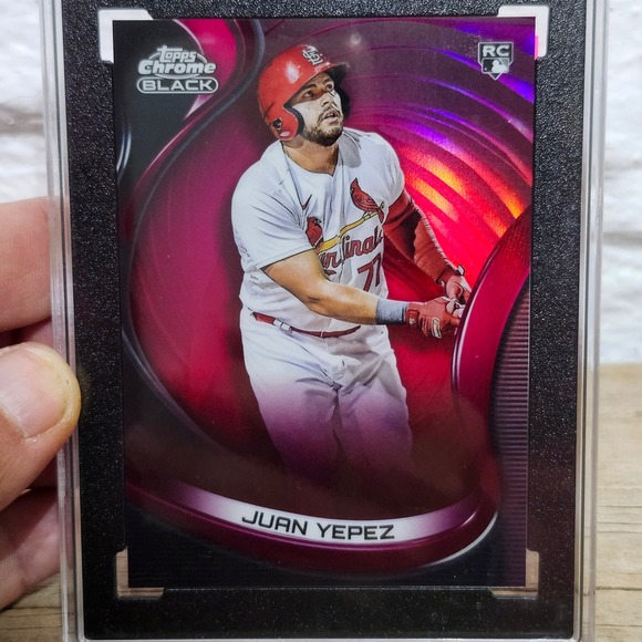 2022 Topps Chrome Black‎ Juan Yepez #83 Red Refractor 1/5 SGC 10 Rookie Card - Picture 3 of 11